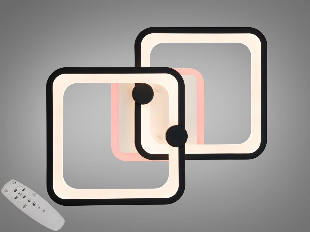 Люстра потолочная EcoLed светодиодная с диммером 80W 8208/2WH 3col dim Белый