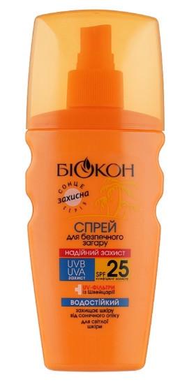 Спрей для безопасного загара БІОКОН SPF-25 160 мл (2653816272)