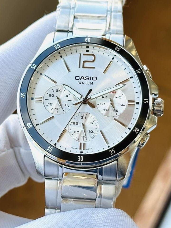 Наручные часы мужские Casio MTP-1374D-7A Timeless Collection Белый (2693602546)