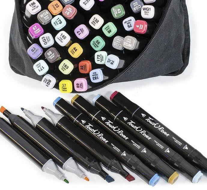 Набор профессиональных маркеров UFT Touch Smooth для скетчинга и рисования двусторонние 80 шт. (23854527) - фото 3