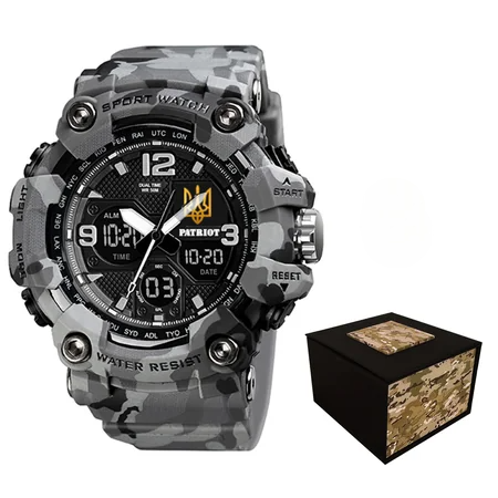 Наручные часы Patriot 006CMGYUAGD Трезубец золото Серый камуфляж (5204) Наручные часы Patriot 006CMGYUAGD Трезубец золото Серый камуфляж (5204)