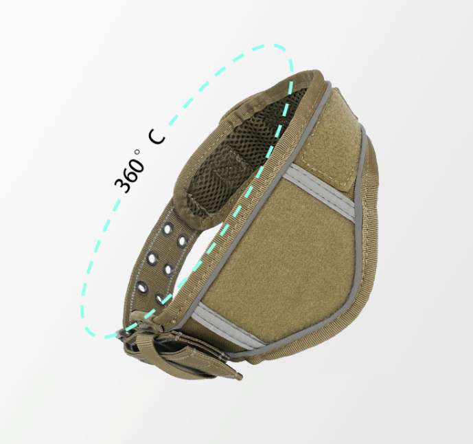 Нашийник для собак середніх і великих порід Ulink світловідбиваючий М 35-45 см Коричневий (1931750657) - фото 3 Нашийник для собак середніх і великих порід Ulink світловідбиваючий М 35-45 см Коричневий (1931750657) - фото 3