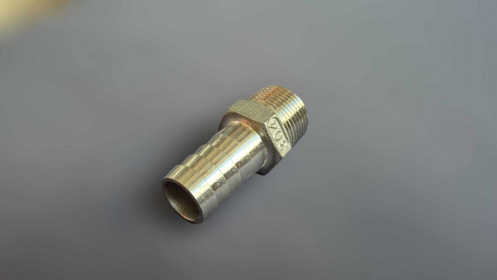 Штуцер шланговий різьбовий DN20 AISI304 BSPP ялинка н/ж сталь ЗР 20 мм 3/4" (29203028) - фото 7