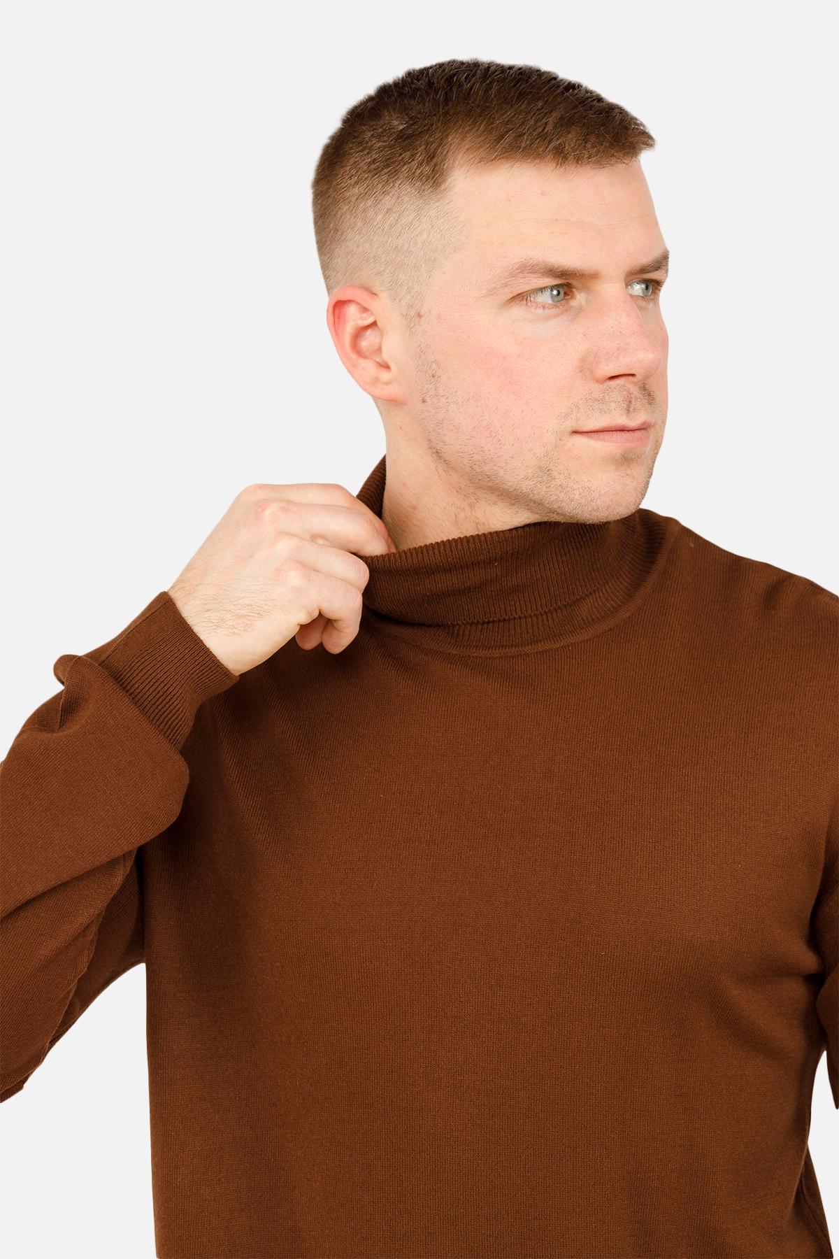 Гольф мужской ЦБ-00260687 р. 46 Коричневый (SKT001023029) - фото 3