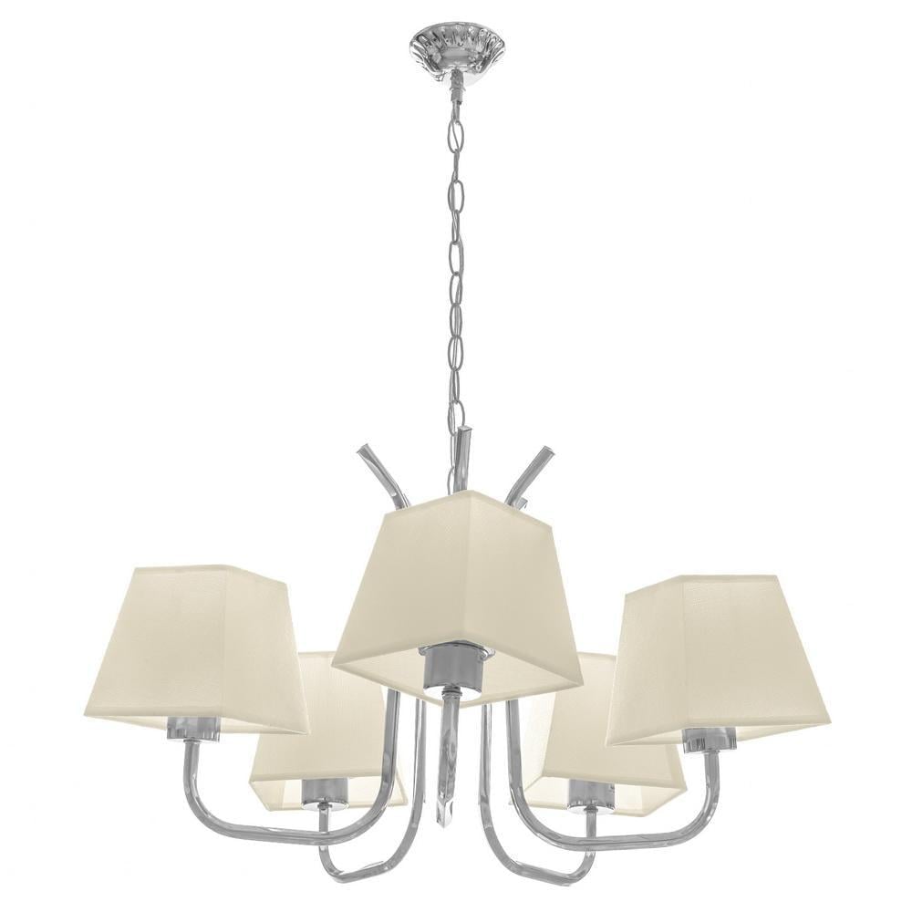 Люстра подвесная Brille BKL-653S/5 E27 CH с абажуром