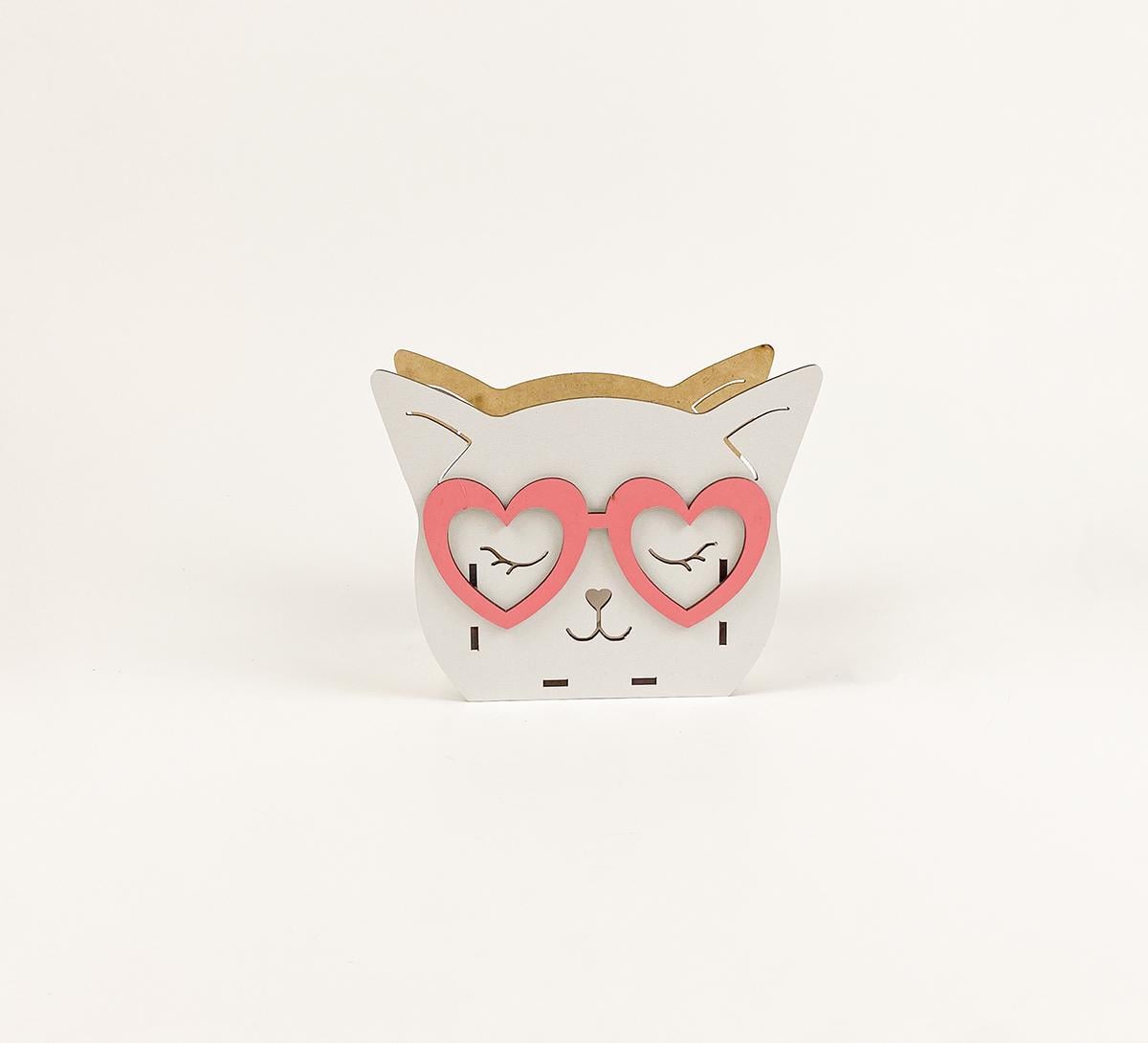 Корзина Котик в окулярах (5833)