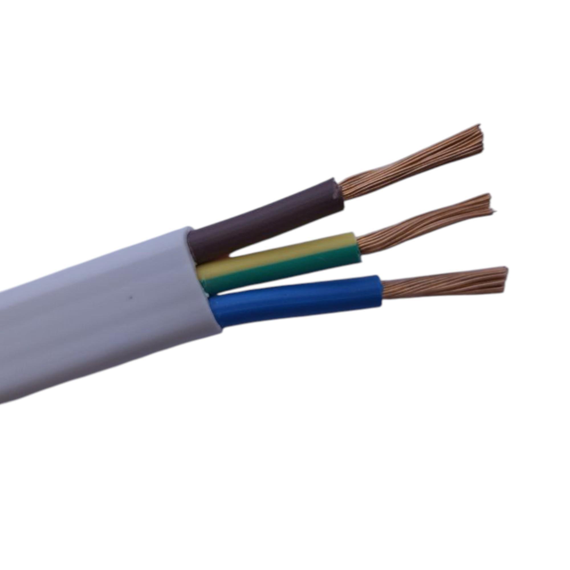 Провід ШВВП плоский для внутрішніх робіт 3х2,5 мм Білий