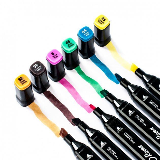 Набір маркерів для скетчингу 24 маркери Чорний - фото 3 Набір маркерів для скетчингу 24 маркери Чорний - фото 3