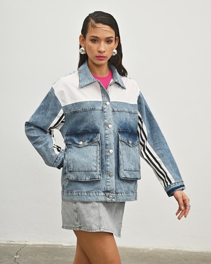 Куртка джинсовая женская Veto Jeans VT2786х56 L Сине-белый (25685849) Куртка джинсовая женская Veto Jeans VT2786х56 L Сине-белый (25685849)