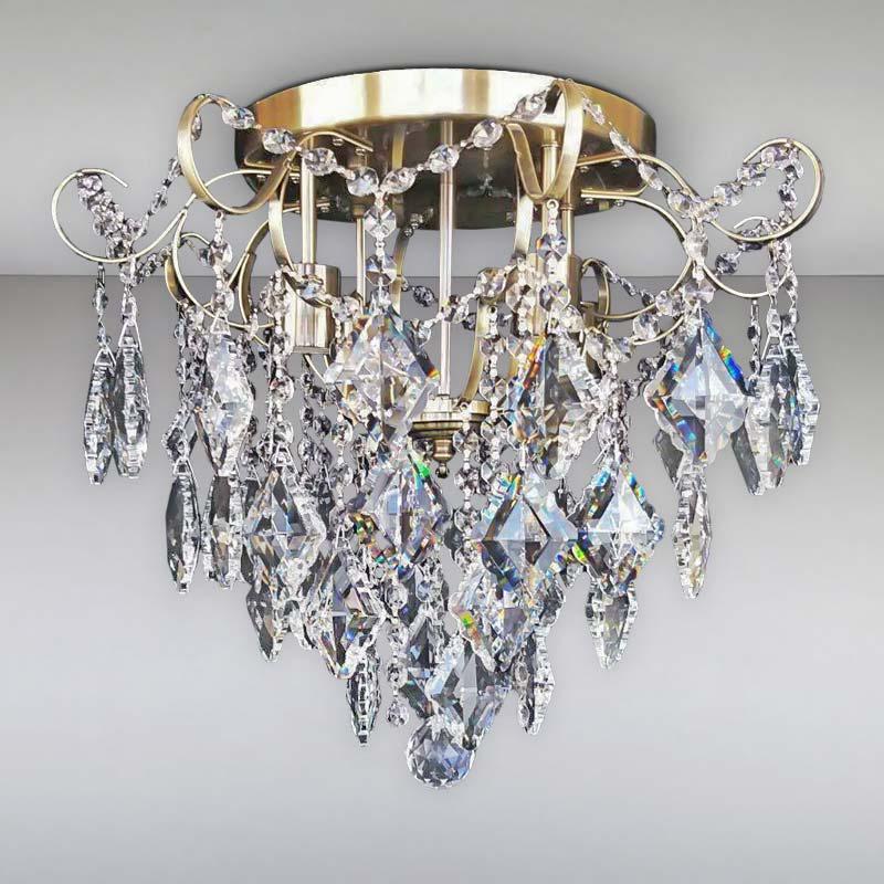 Люстра потолочная хрустальная Light House NM-15655/4 AB Бронзовый