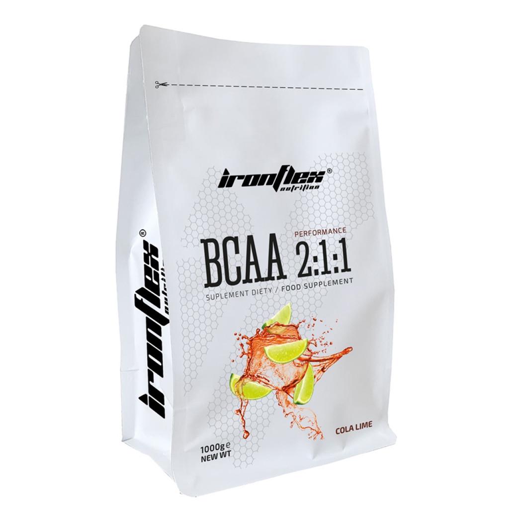 Аминокислоты IronFlex BCAA Performance 2:1:1 1 кг Кола и лайм (11563-01)