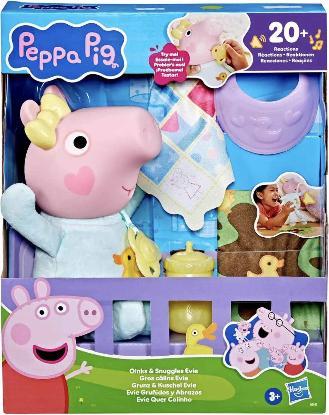 Интерактивная мягкая игрушка Peppa Pig Evie Свинка Пеппа Крошка Эви хрюшки-обнимашки(G1637) Интерактивная мягкая игрушка Peppa Pig Evie Свинка Пеппа Крошка Эви хрюшки-обнимашки(G1637)