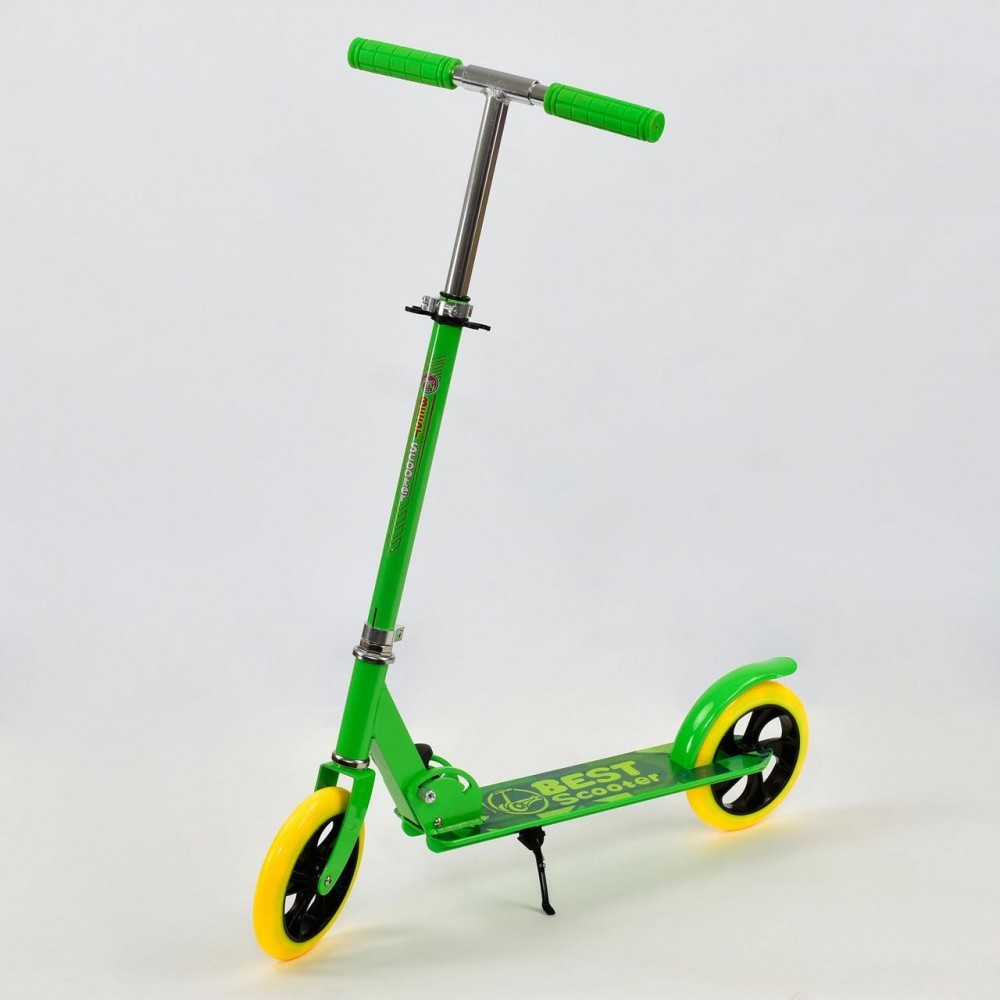 Самокат двухколесный Scooter BEST 200  колеса до 90 кг Зеленый (2T1017)
