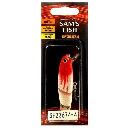 Воблер трехсоставной Sams Fish SF23674-4 80 мм 10 шт.