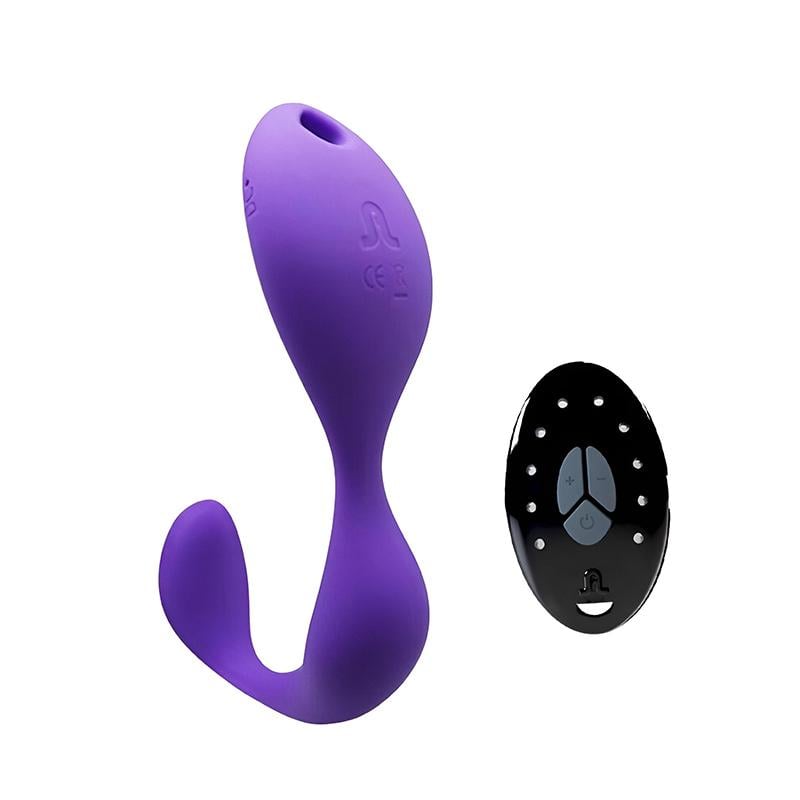 Вибратор с пультом LRS Adrien Lastic Mr Hook 12,1 см Фиолетовый (28378)