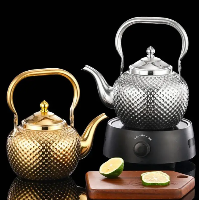 Чайник для заварювання для плити з нержавіючої сталі 1200 мл Золотистий (3CV10228) - фото 5 Чайник для заварювання для плити з нержавіючої сталі 1200 мл Золотистий (3CV10228) - фото 5