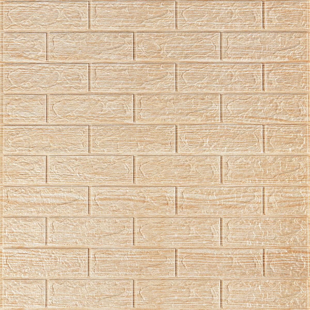 3D-панель самоклеющаяся декоративная под кирпич бежевая полоска 184 700x770x5 мм (SW-00000489)