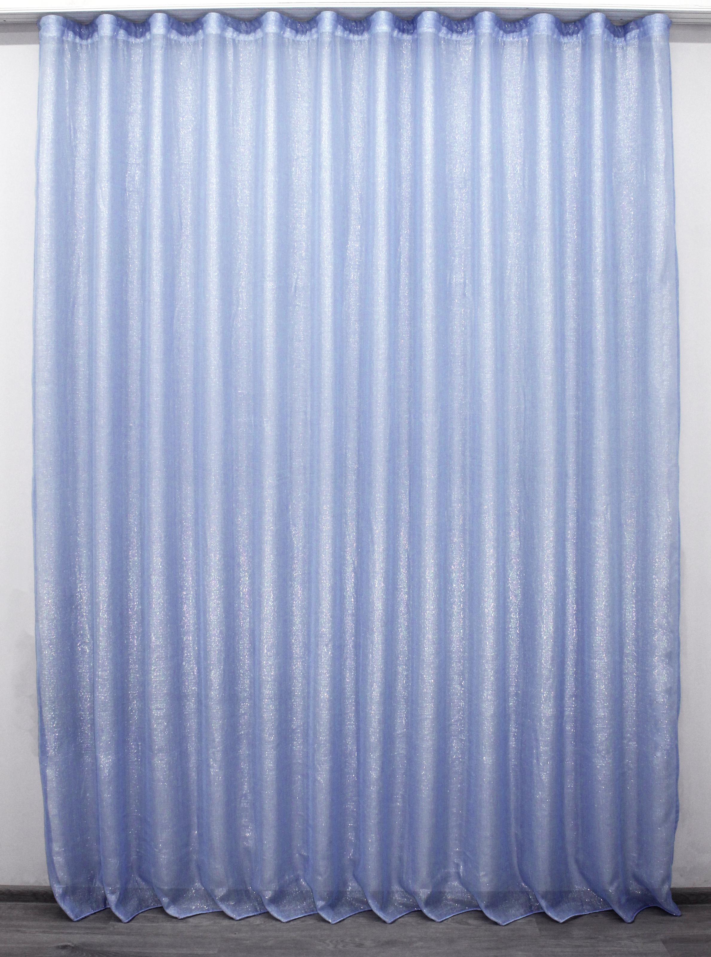 Тюль VR-Textil 1111т батист с люрексовой нитью 300х270 см Голубой (40-061)