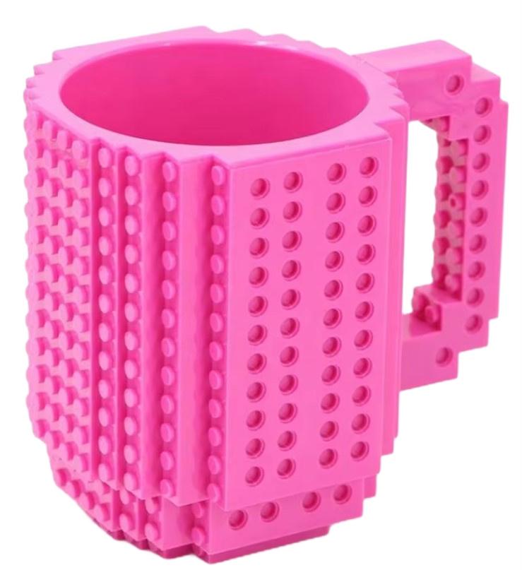 Конструктор-кухоль Build-On Brick Mug для напоїв 350 мл Рожевий (2104619266)