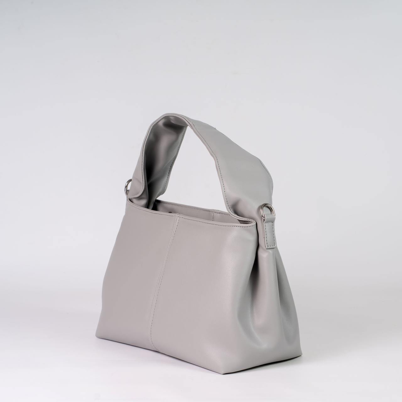 Сумка женская хобо с длинным ремешком KVITUCHA № 52-24 Серый - фото 3 Сумка женская хобо с длинным ремешком KVITUCHA № 52-24 Серый - фото 3