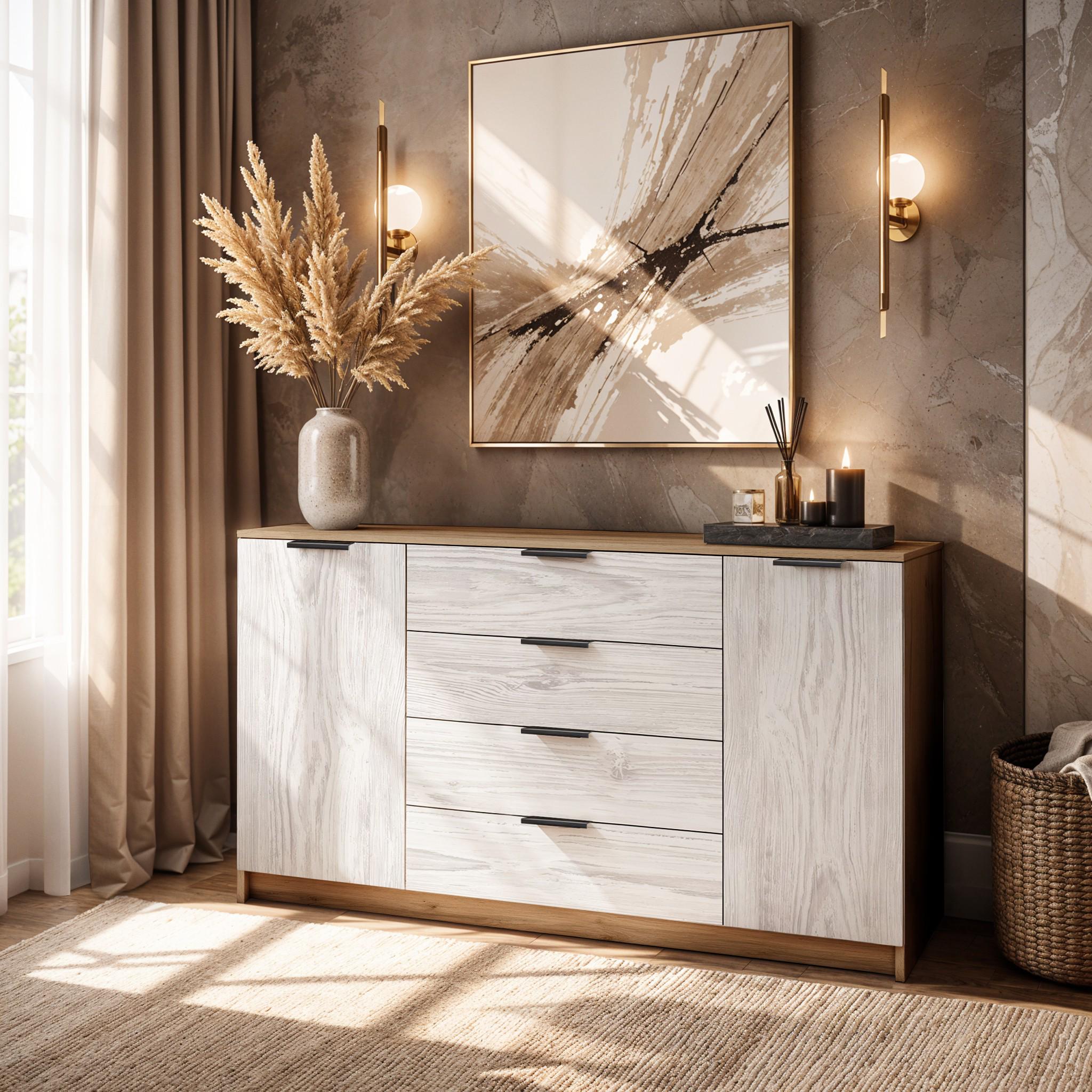 Комод Standart 4+2 1250х350х810 мм Дуб Аппалачи/Аляска