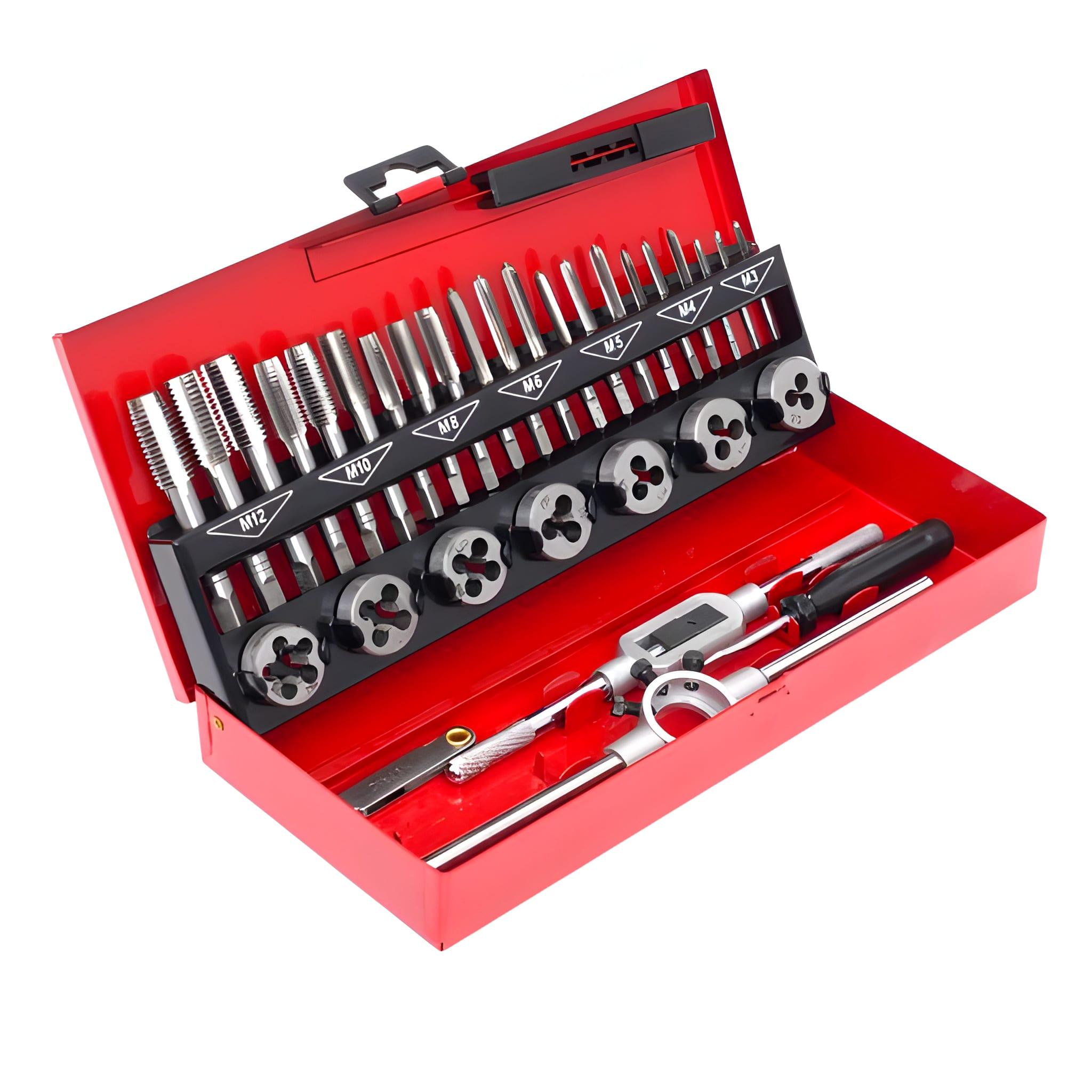 Набір мітчиків та плашок для різьблення Kraft&Dele KD10090 32 ел. (2255054841)