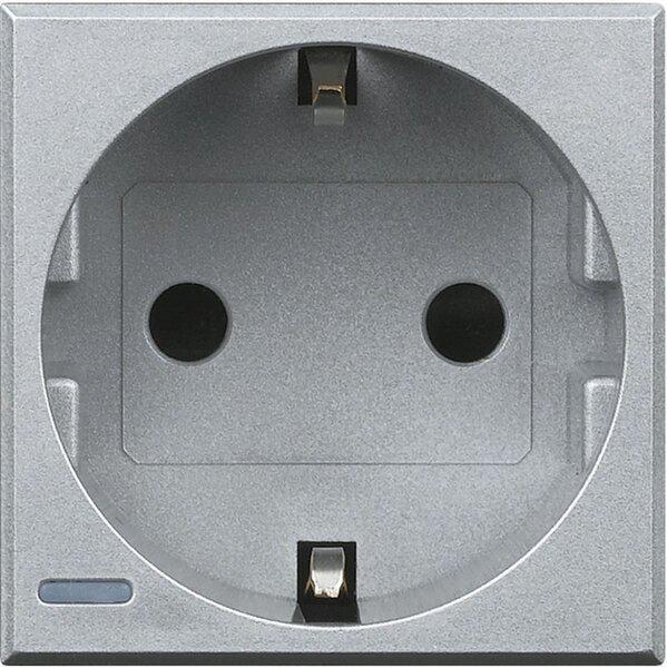 Розетка Legrand Bticino Axolute 10/16А 250В Алюминий