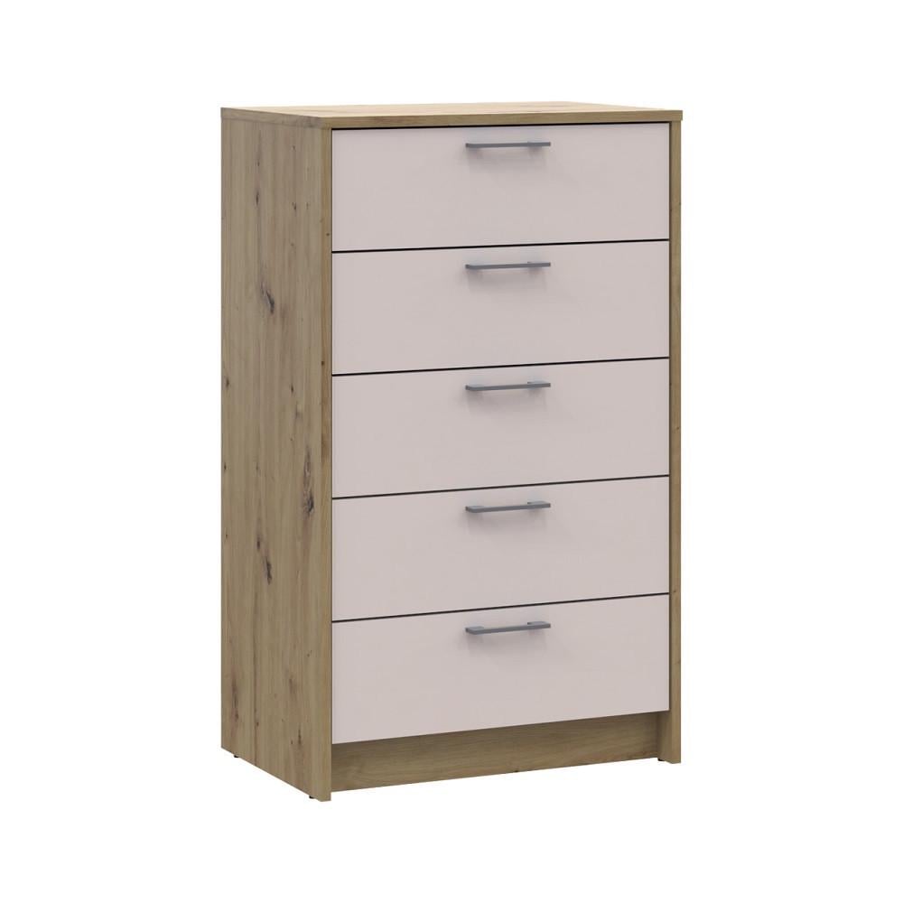 Комод Doros Ронді DRS-011784 5 ящиків 60х40х100 см Дуб Артизан/Кашемір (41516189) - фото 3