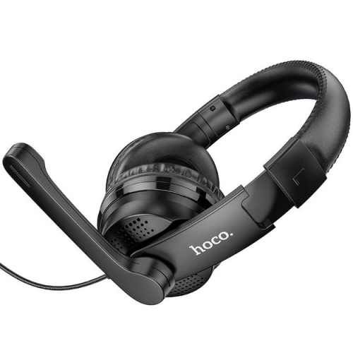 Гарнитура игровая проволочная Hoco W103 Magic Tour с микрофоном USB и 3,5 мм Черный (РН00325)