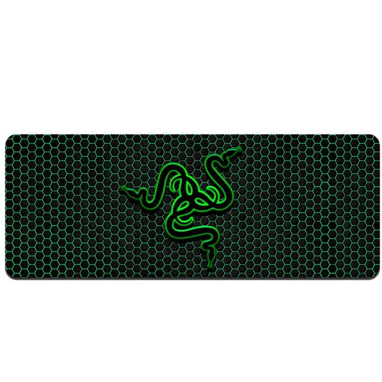 Килимок тканинний RAZER 26 з боковою прошивкою товщина 2 мм 400х900 мм Пакет Black/Green