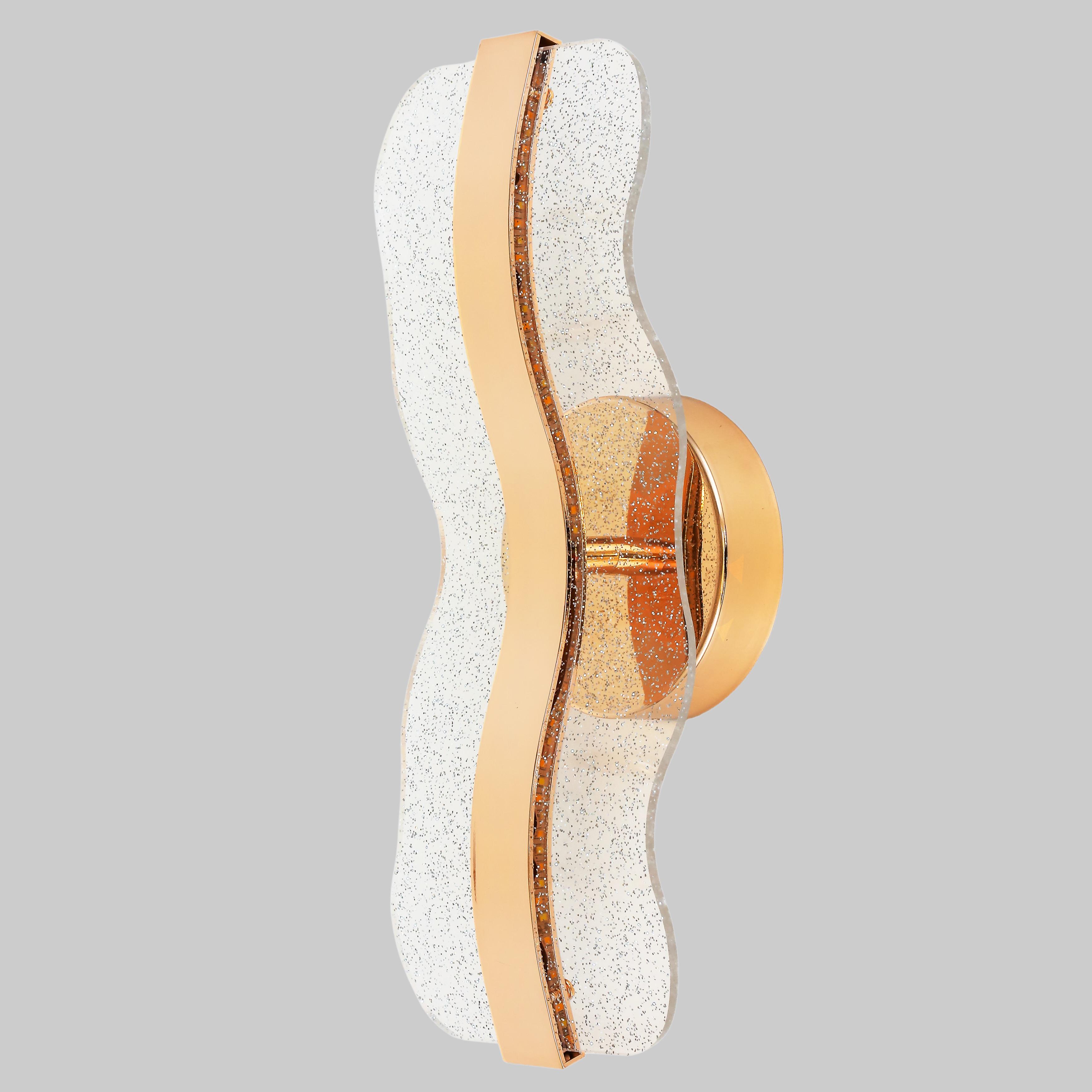 Светильник/бра настенный с блесточками 8W Золотистый (96-W6395(3) GD)