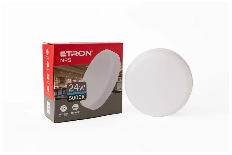 Светильник светодиодный накладной ETRON 24W 5000К (23068919)