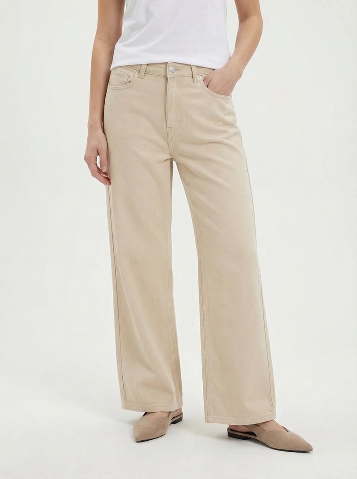 Джинси жіночі wide leg EQUILIBRI W568_031_000 р. 29 Бежевий