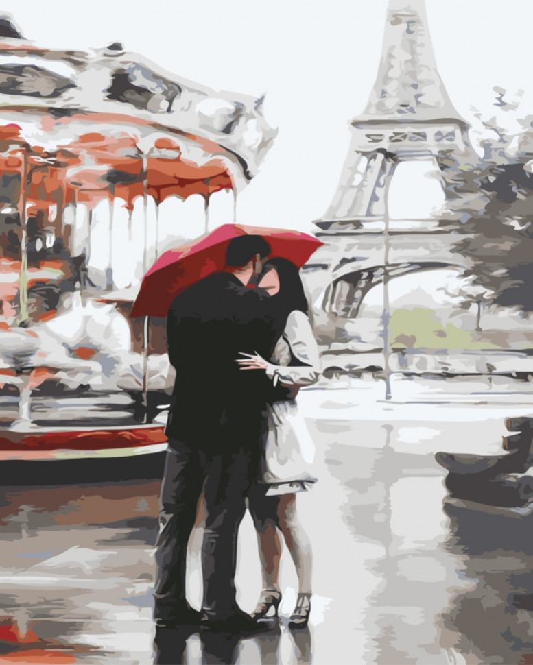 Картина по номерам Brushme Под зонтом счастья (GX3015)