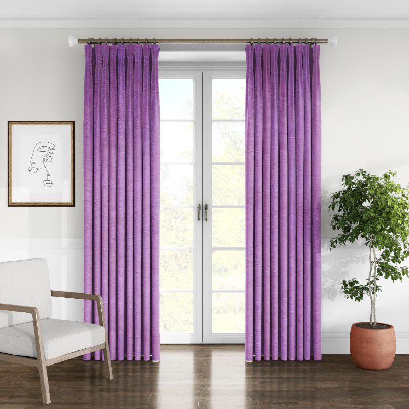 Штора микровелюр на тесьме 6 см 200х250 см Светло-фиолетовый
