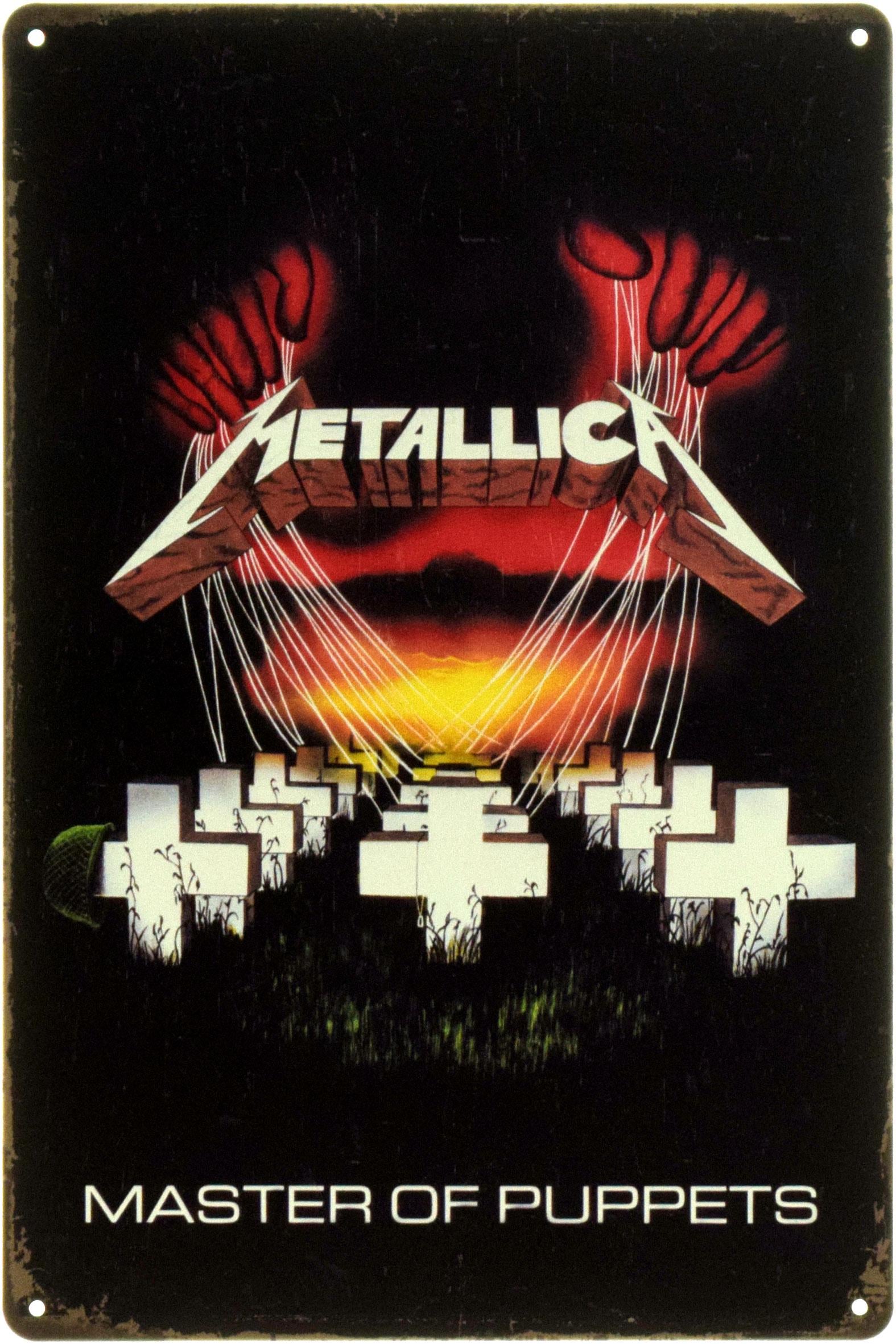 Табличка металева "Metallica - Master Of Puppets" 20x30 см (ms-104539)