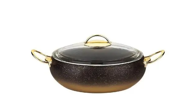 Сотейник с крышкой OMS алюминиевый с антипригарным покрытием 4 л Gold (3341-30-gold)
