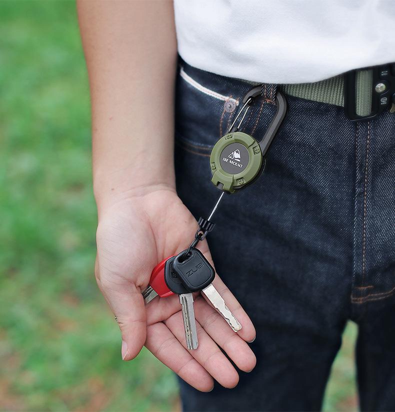 Ретрактор висувний із тросом на карабіні Олива (rc-olive) - фото 2 Ретрактор висувний із тросом на карабіні Олива (rc-olive) - фото 2