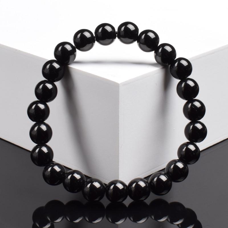 Браслет из натурального оникса 6 мм Черный