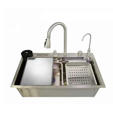 Мийка Mixxus MH7546-SET-08 Decor SS Color з вбудованим змішувачем з нержавіючої сталі 750х460х215 мм (MI8457)