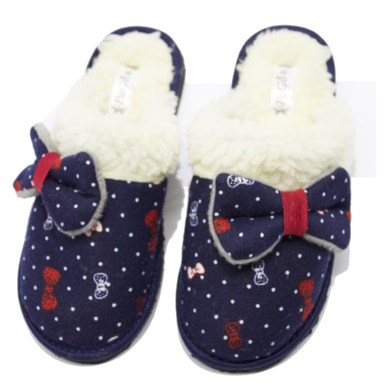 Капці домашні PaGo  бант овчина р. 41 Синій