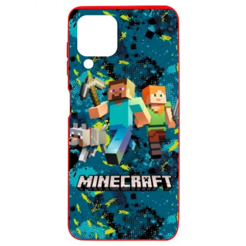 Чехол для Samsung A22 4G Minecraft Steve Alex And Dog