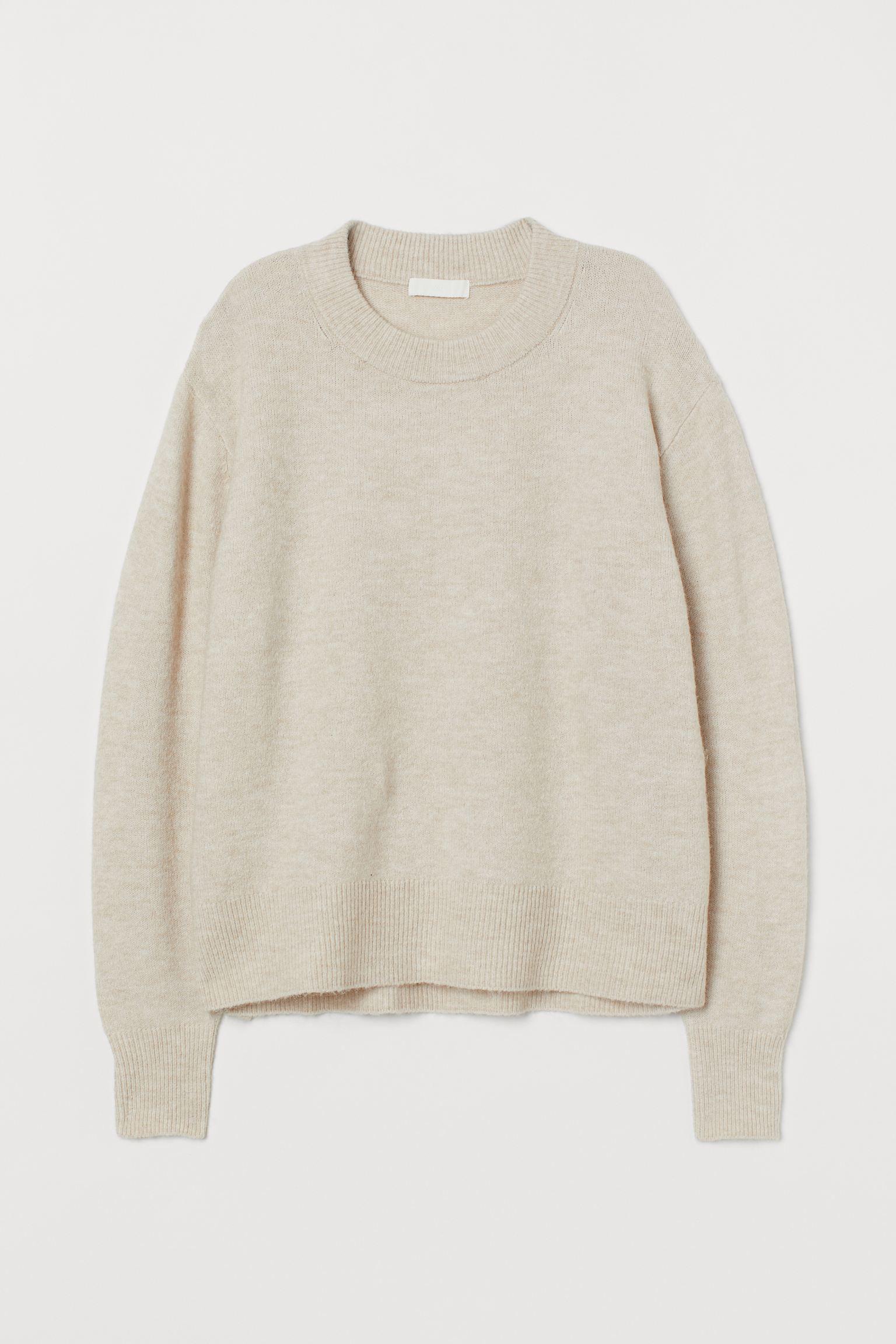 Джемпер H&M XXL Светло-бежевый меланж (17079118702)