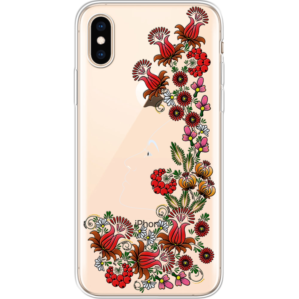 Чехол Boxface iPhone XS 3D Ukrainian Muse Прозрачный силикон (35413-bk64-32139)