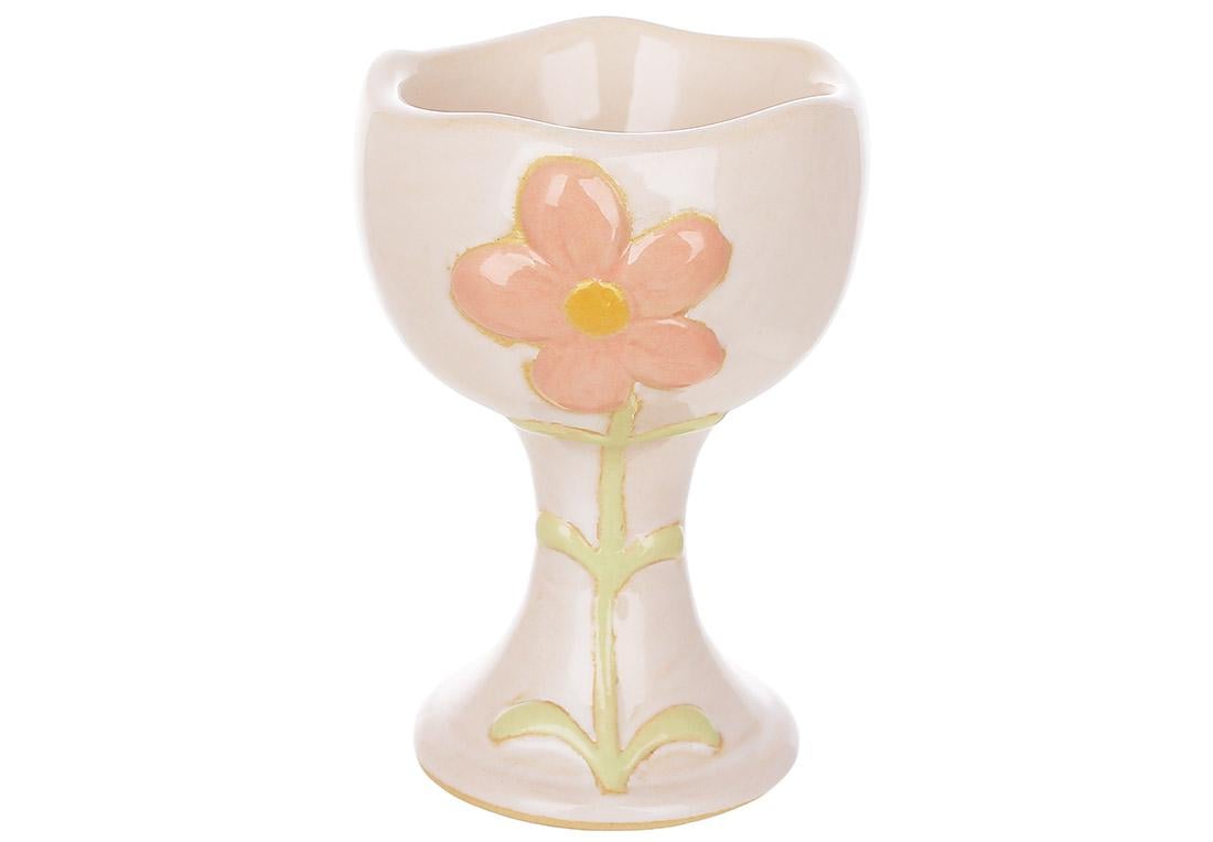 Подставка для яйца керамическая Цветик 6,3x6x8,7 см (834-901) Подставка для яйца керамическая Цветик 6,3x6x8,7 см (834-901)