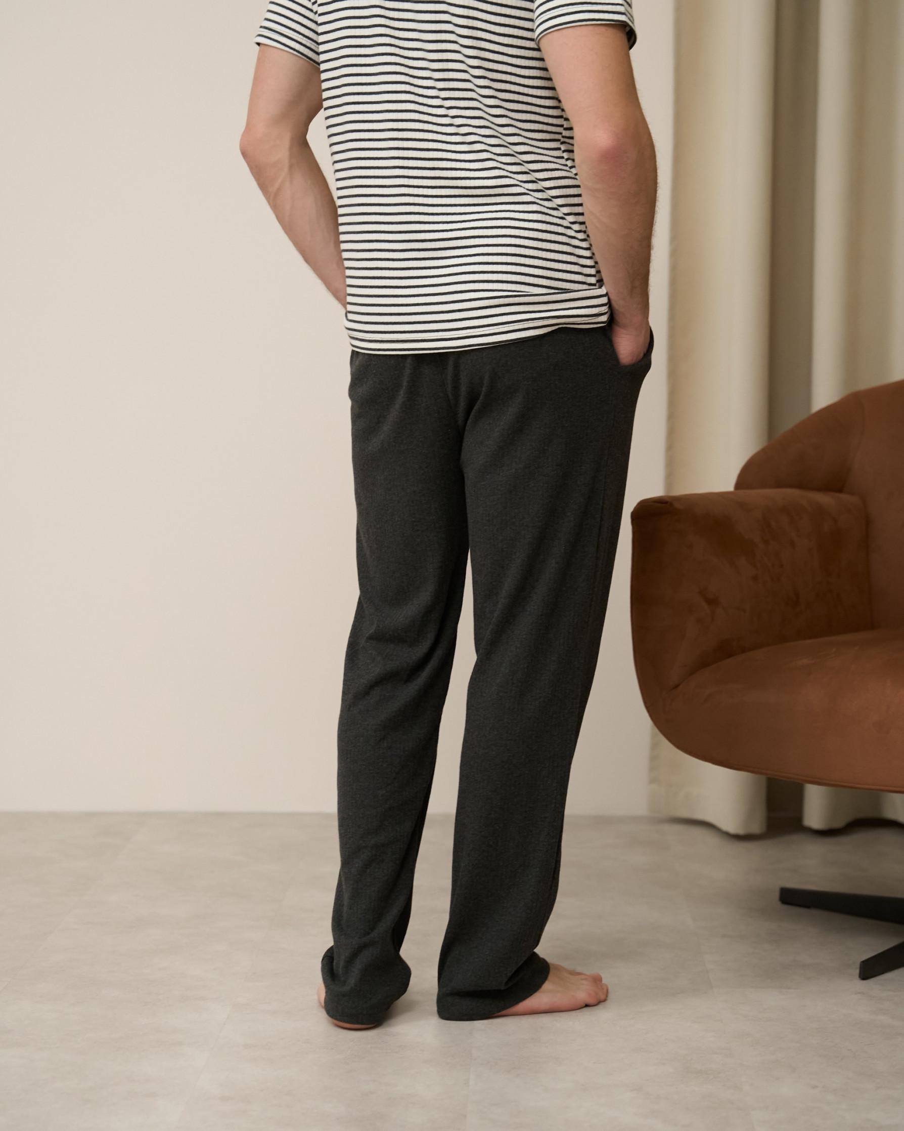 Піжама чоловіча Nicoletta 93511k футболки в смужку і штани в рубчик L Темно-сірий (93511) - фото 5