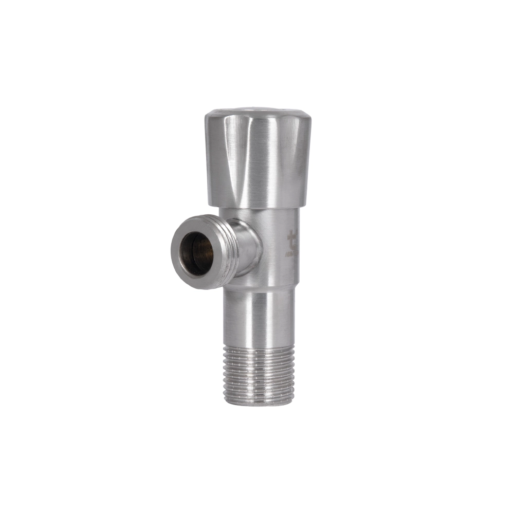 Кран угловой Thermo Alliance Standart 1/2" ЗЗ нержавеющий с керамической буксой для приборов (SD00053550)