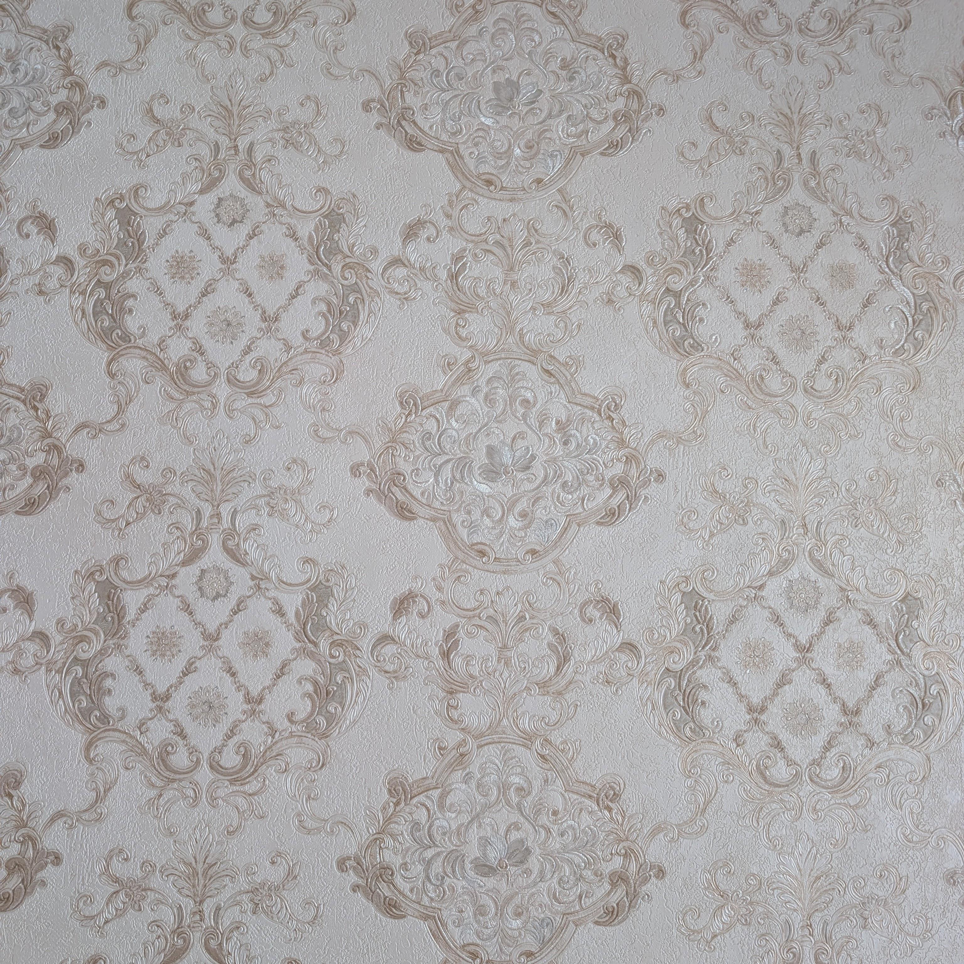 Шпалери вінілові на флізеліновій основі Decori Decori Amore 82861 Дамаск 1 м Кремовий
