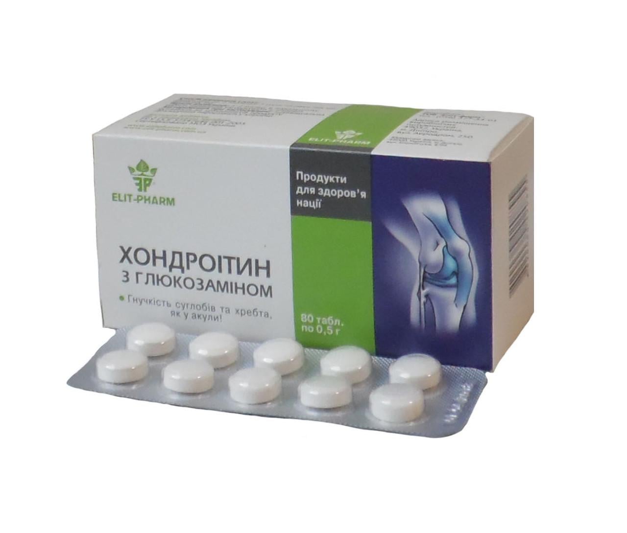 Хондроитин с глюкозамином Элит-Фарм 80 табл. (891180283)