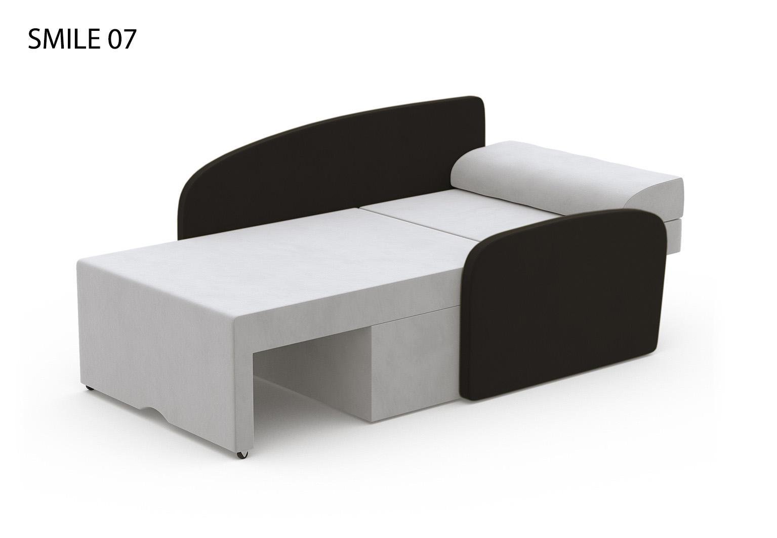 Диван-мини раскладной Viorina-Deko Etna Smile 07 ЛДСП/ ткань Черный/Белый - фото 3 Диван-мини раскладной Viorina-Deko Etna Smile 07 ЛДСП/ ткань Черный/Белый - фото 3